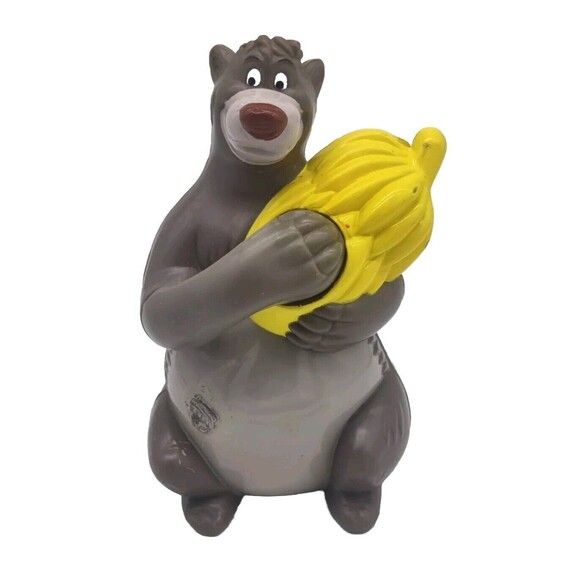 Vintage 1997 McDonalds Happy Meal Toy Disney Jungle Book Baloo Bear Bananas 4.5" - Picture 1 of 11
